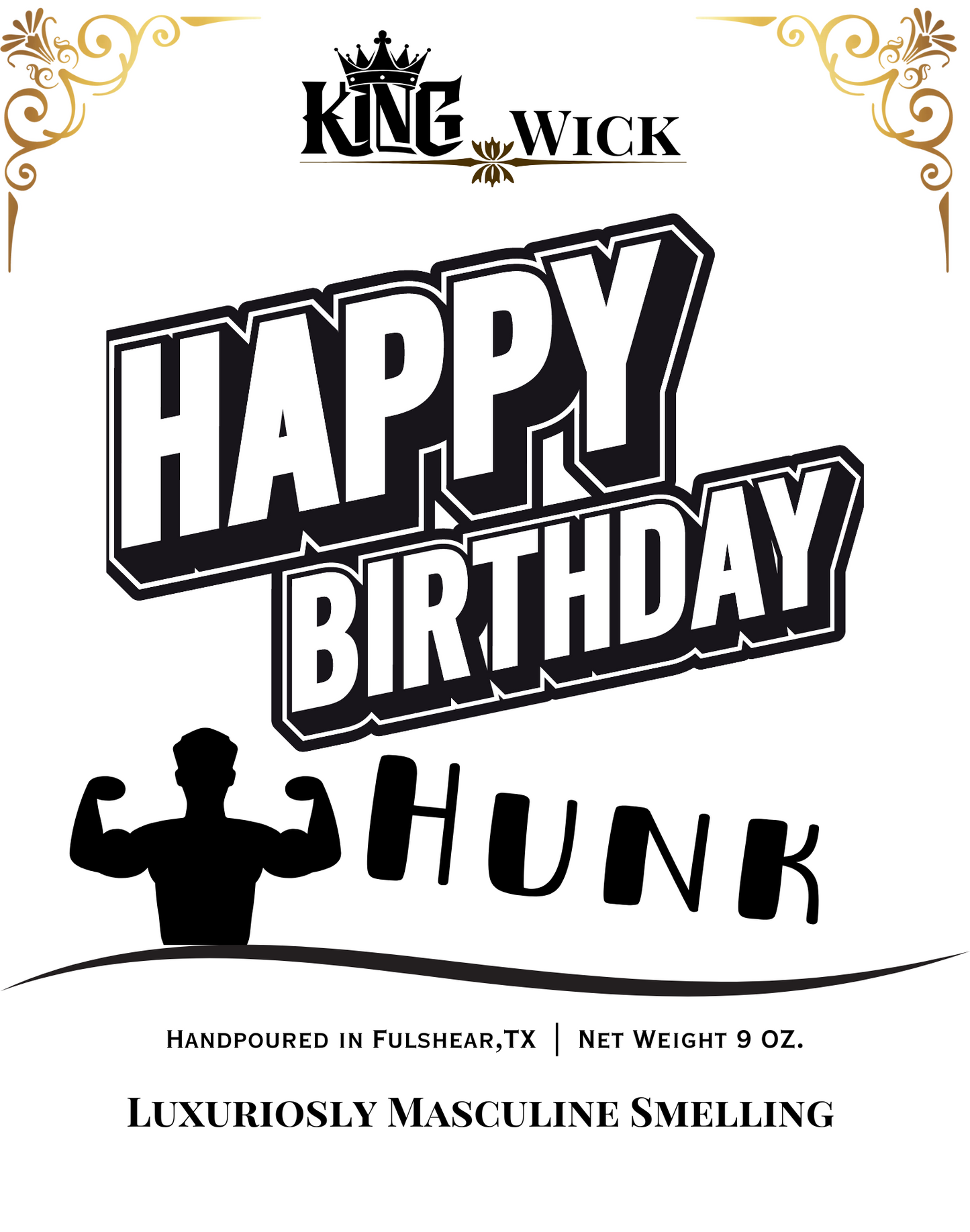 "Happy Birthday Hunk" Scented Candle
