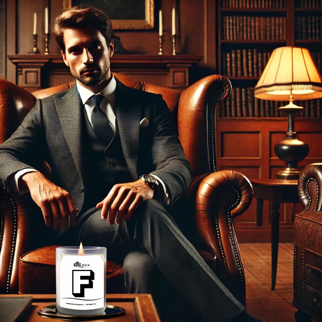 "Letter F" Masculine Scented Candle
