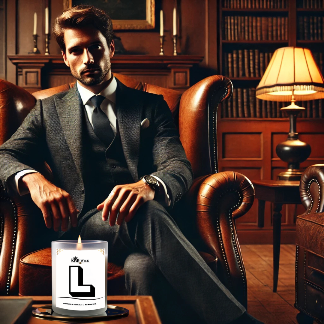 "Letter L" Masculine Scented Candle