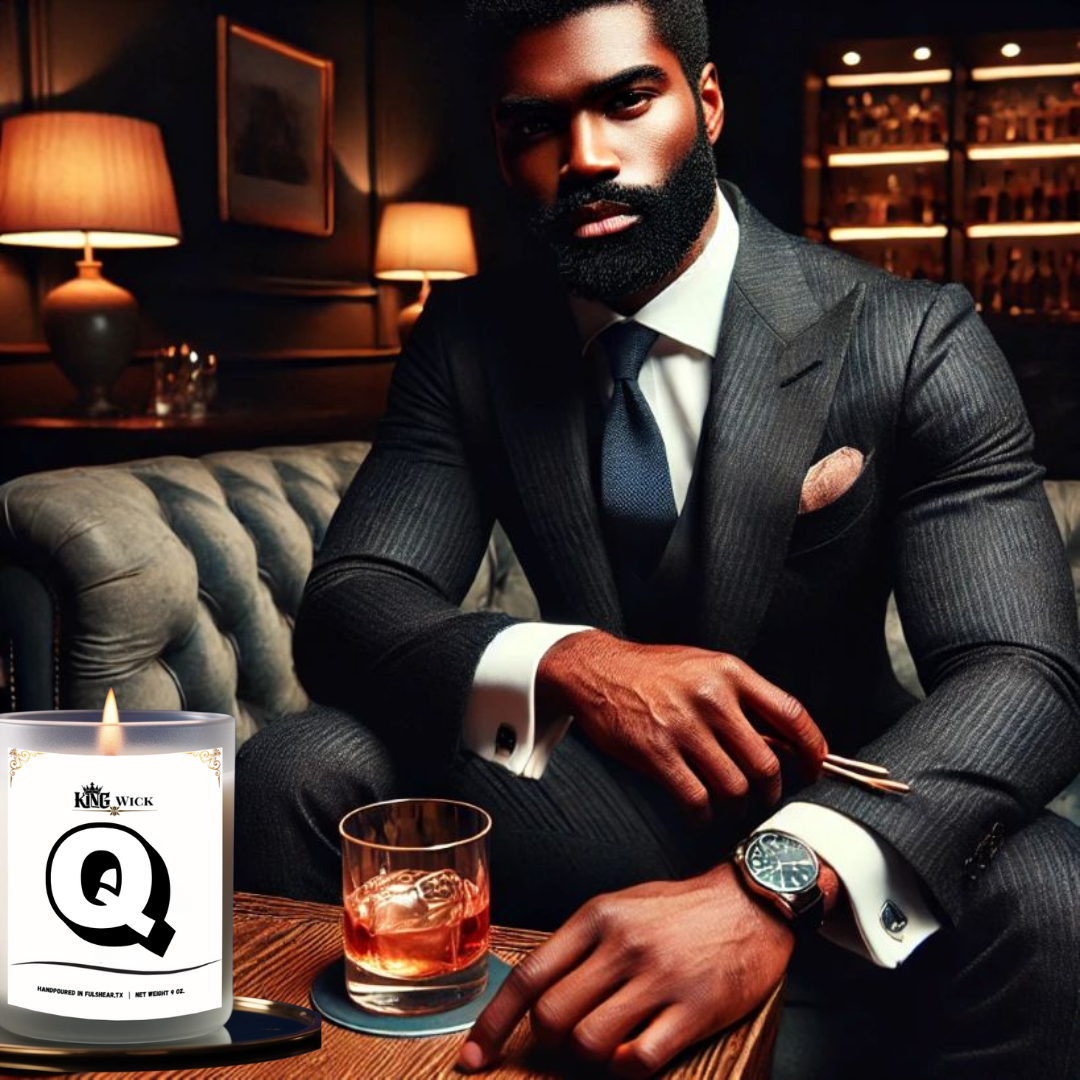 "Letter Q" Masculine Scented Candle
