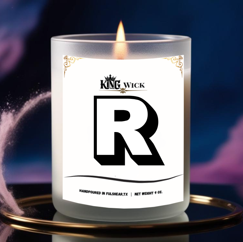 "Letter R" Masculine Scented Candle