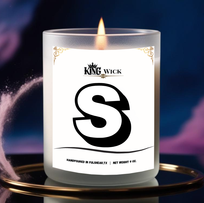 "Letter E" Masculine Scented Candle