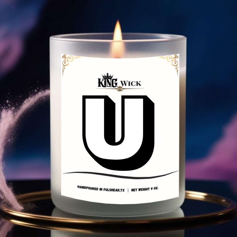 "Letter U" Masculine Scented Candle