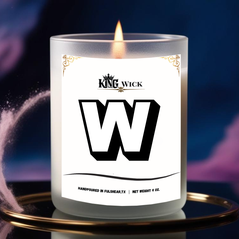 "Letter W" Masculine Scented Candle