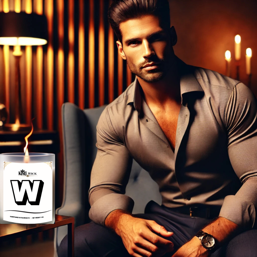 "Letter W" Masculine Scented Candle