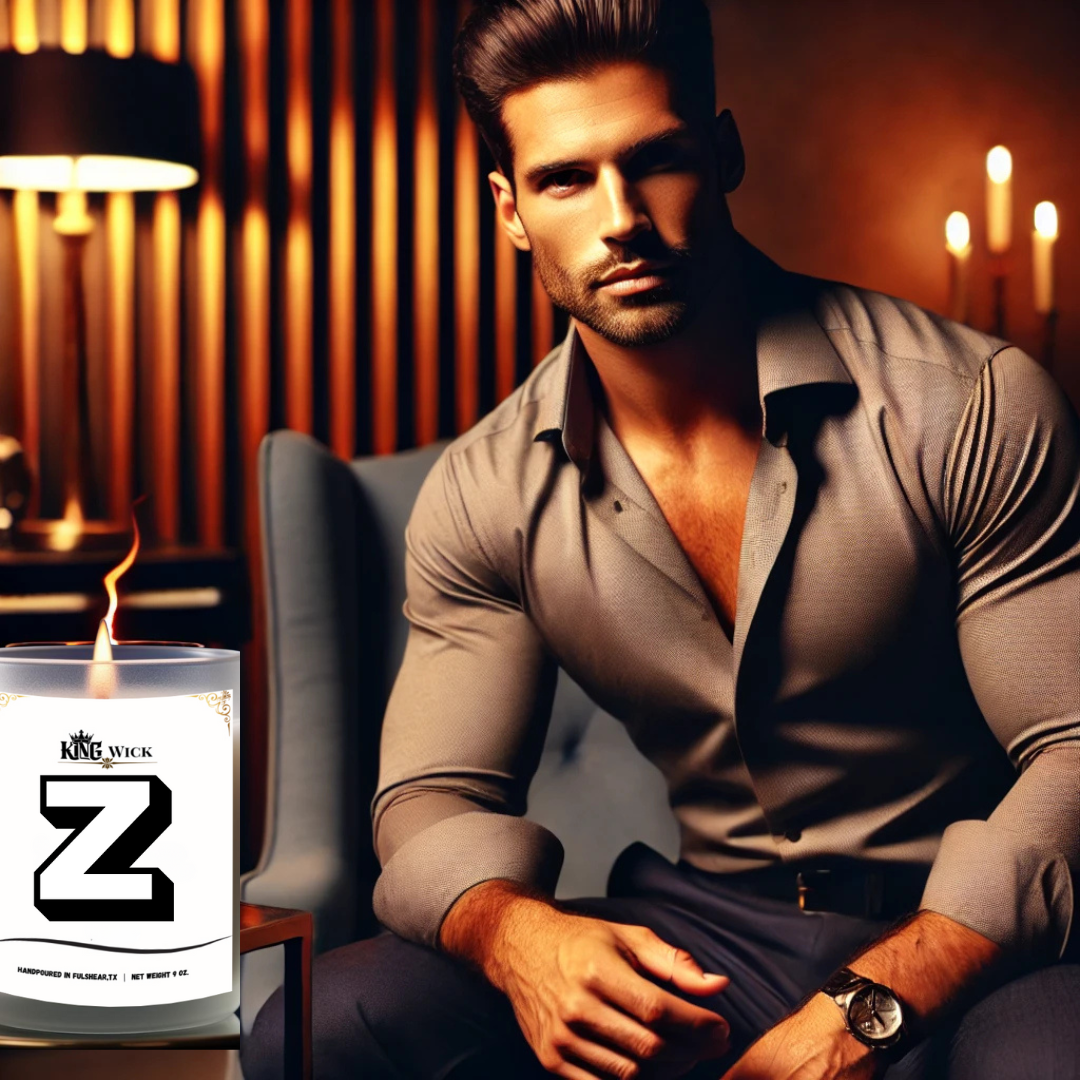 "Letter Z" Masculine Scented Candle
