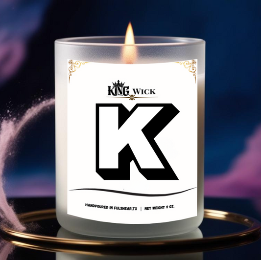 "Letter K" Masculine Scented Candle