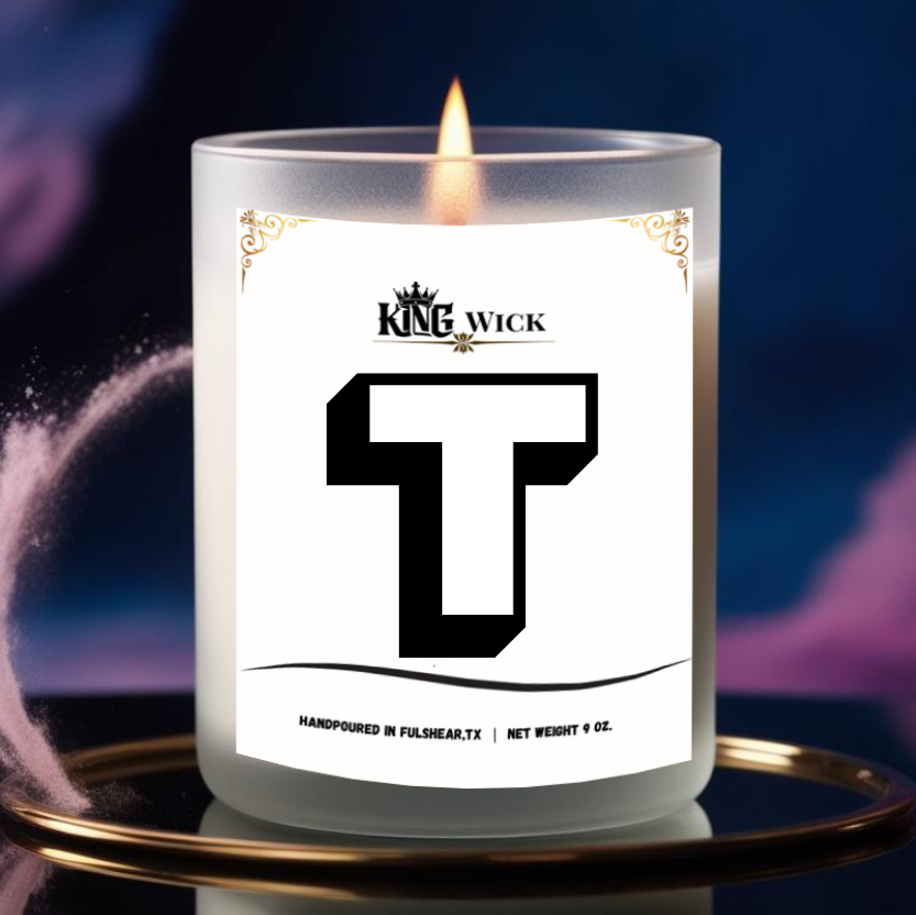 "Letter M" Masculine Scented Candle