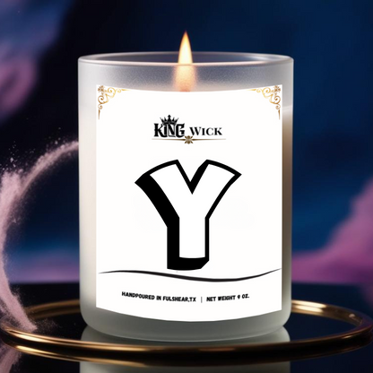 "Letter Y" Masculine Scented Candle