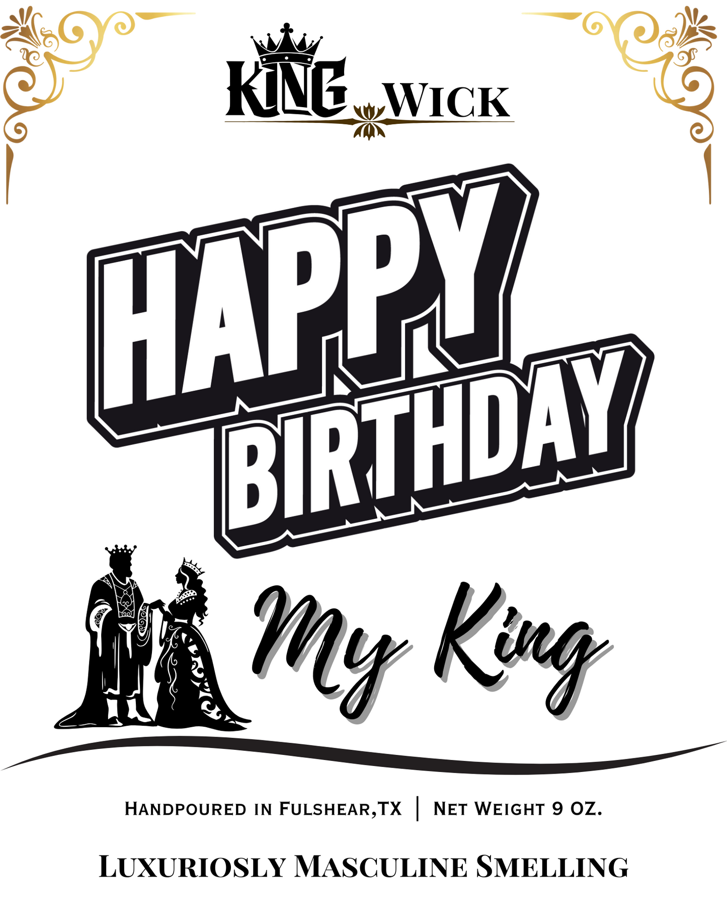 "Happy Birthday My King" Scented Candle