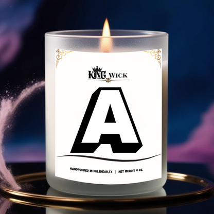 "Letter Y" Masculine Scented Candle