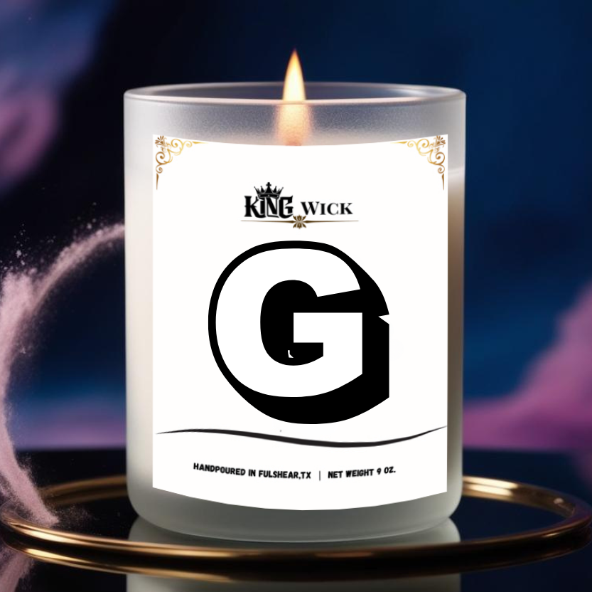 "Letter G " Masculine Scented Candle