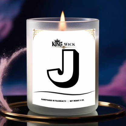 "Letter J" Masculine Scented Candle