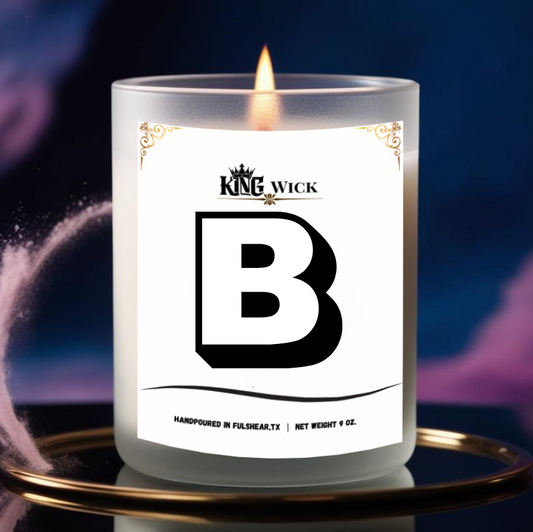 "Letter B" Masculine Scented Candle