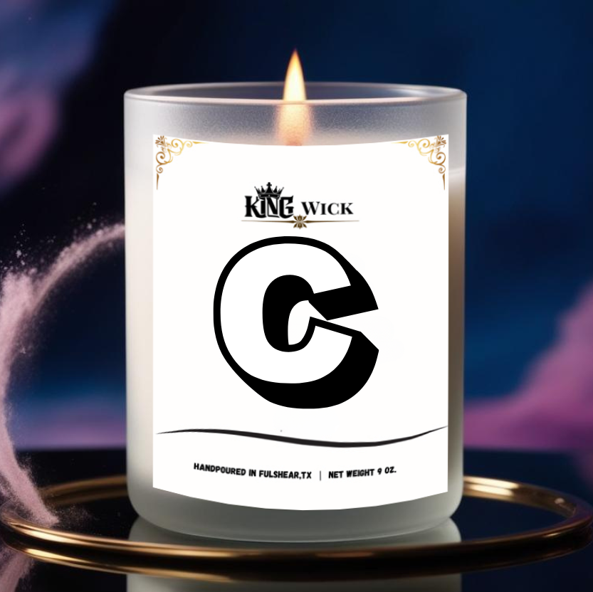 "Letter C" Masculine Scented Candle