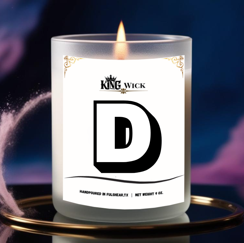 "Letter A" Masculine Scented Candle