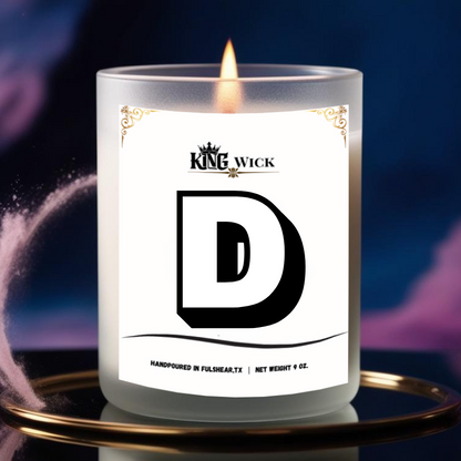 "Letter D" Masculine Scented Candle