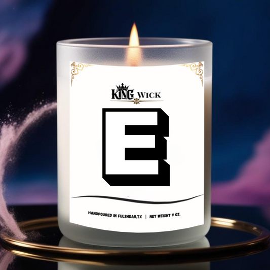 "Letter E" Masculine Scented Candle