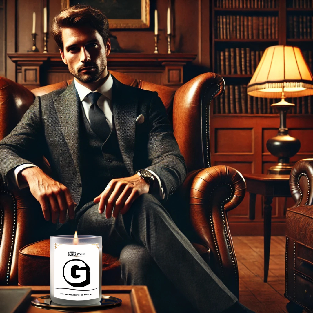 "Letter G " Masculine Scented Candle