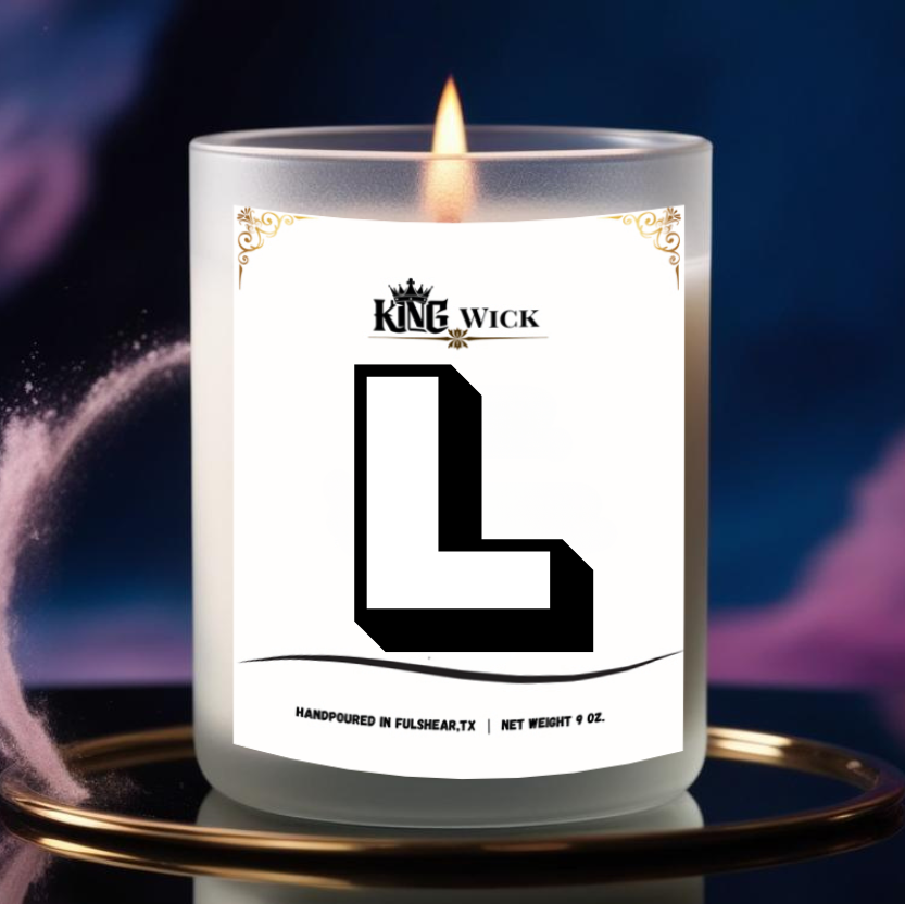 "Letter E" Masculine Scented Candle