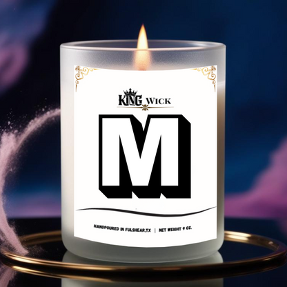 "Letter A" Masculine Scented Candle