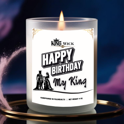 "Happy Birthday My King" Scented Candle
