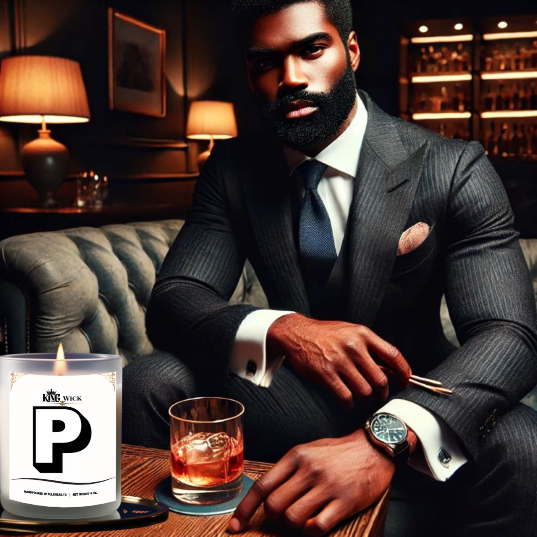 "Letter P" Masculine Scented Candle