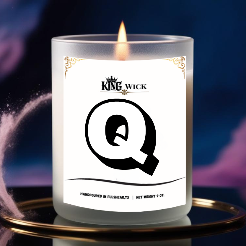 "Letter Q" Masculine Scented Candle