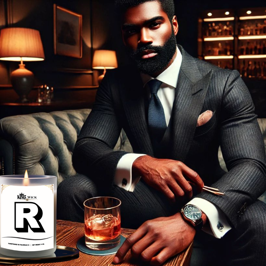 "Letter R" Masculine Scented Candle