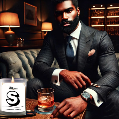 "Letter S" Masculine Scented Candle