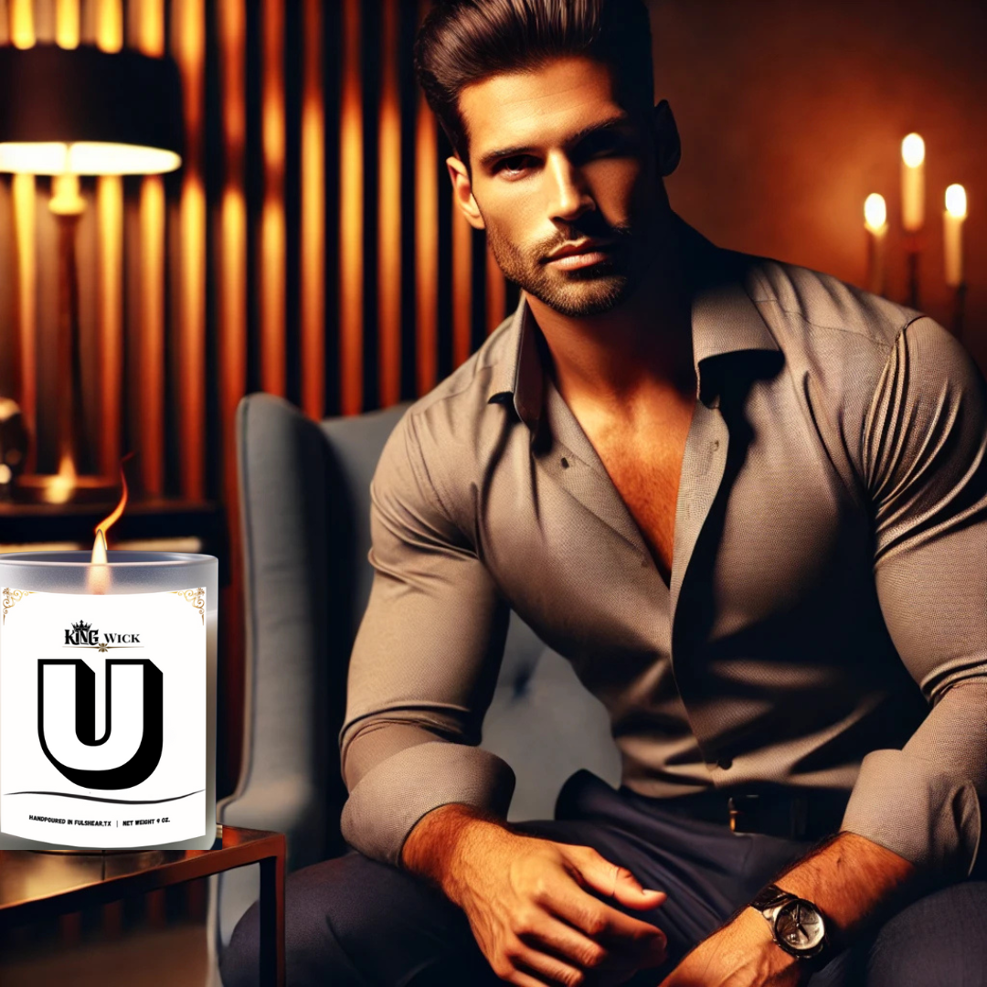"Letter U" Masculine Scented Candle