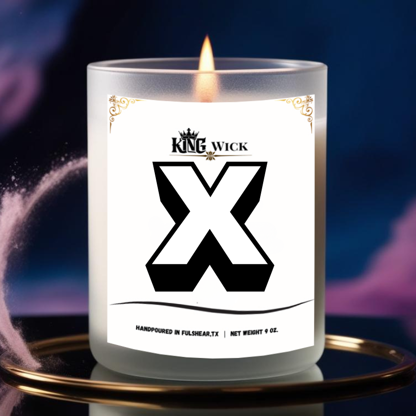 "Letter X" Masculine Scented Candle
