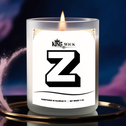 "Letter Z" Masculine Scented Candle